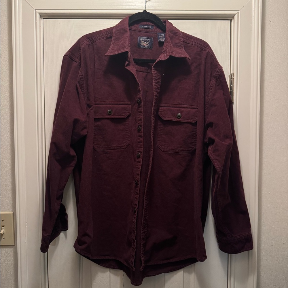 Arrow Red Lightweight Shirt Jacket